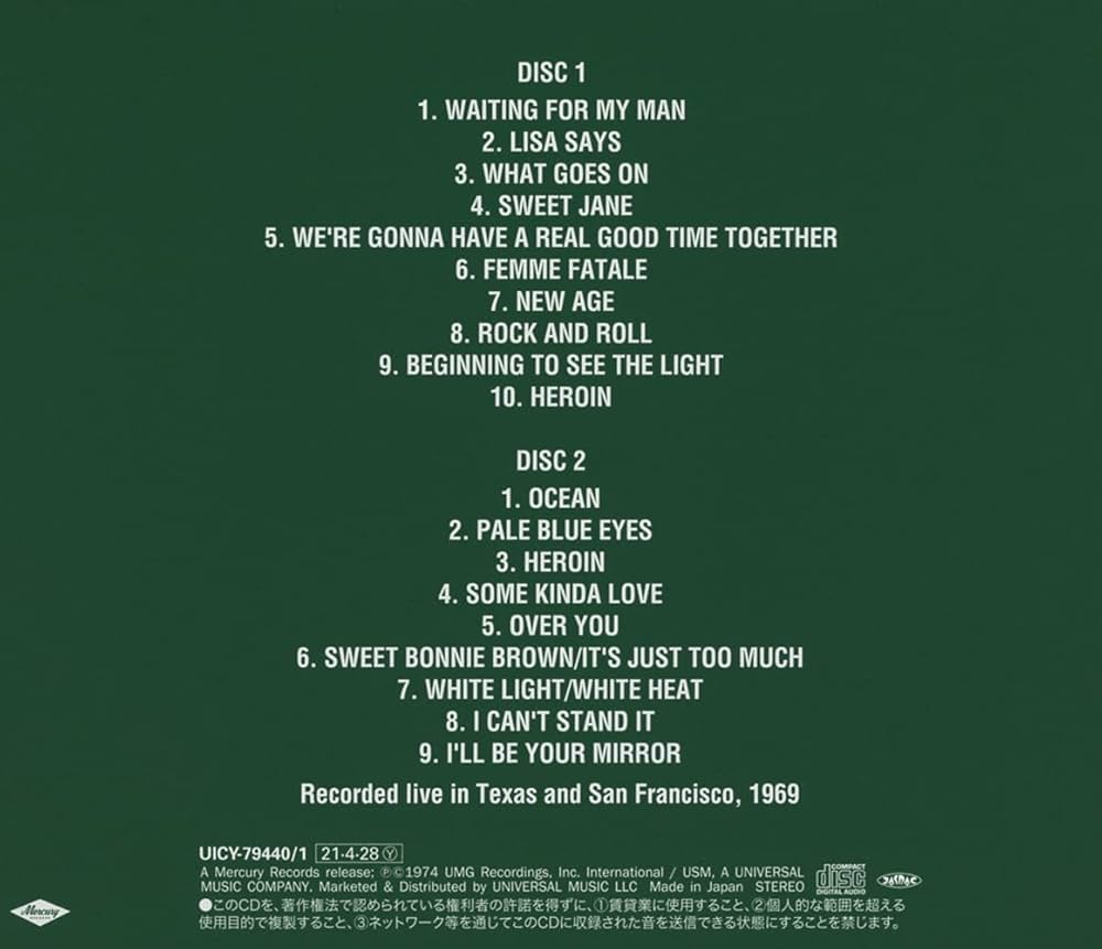 Amazon.co.jp: 1969~ヴェルヴェット・アンダーグラウンド・ライヴ(生産