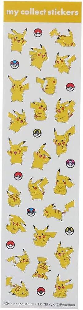Amazon | ピカチュウ[シール シート]マイコレクトステッカーズ