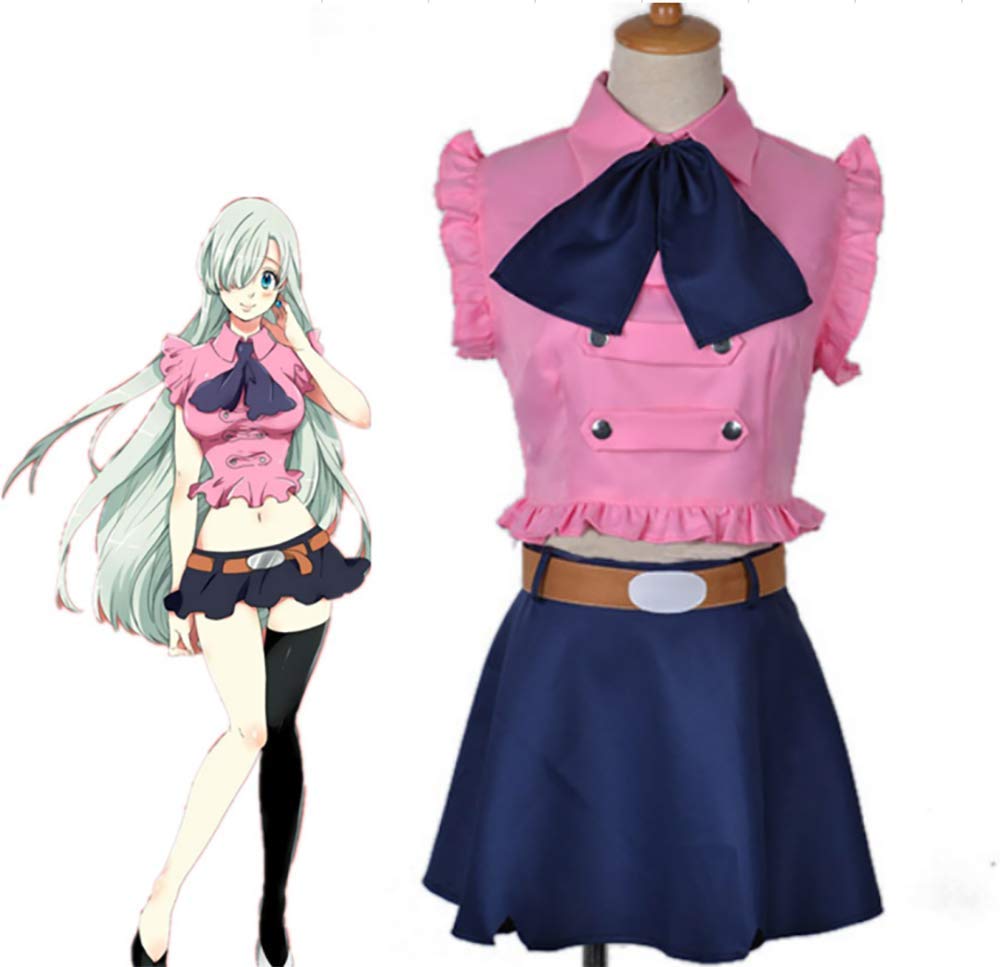Amazon.co.jp: 七つの大罪 エリザベスコスプレ衣装 ピンクフリル