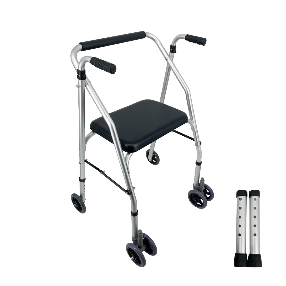 Amazon | RAKU 折りたたみ歩行器 歩行補助器 キャスター付き ブレーキ