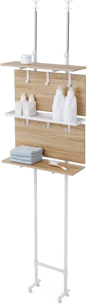 Amazon｜LOWYA ロウヤ 突っ張り棚 ランドリーラック 洗濯機 脱衣所