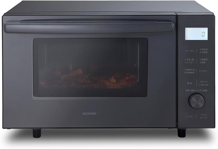 Amazon | アイリスオーヤマ オーブンレンジ 18L フラットテーブル