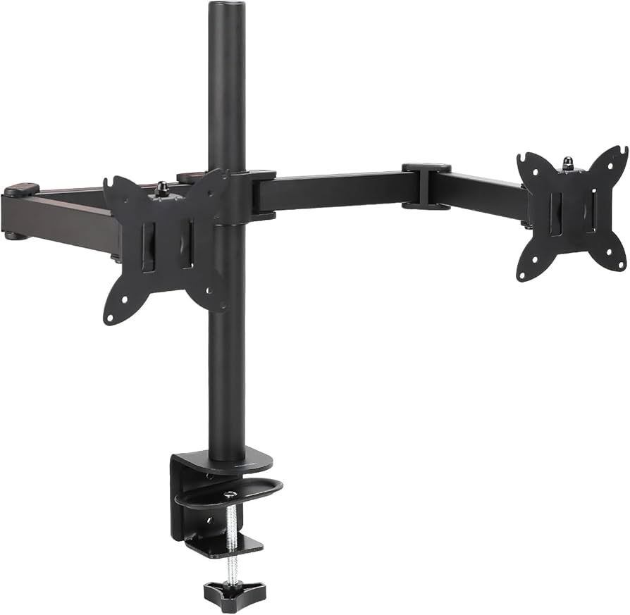Amazon.com: Amazon Basics Adjustable Dual Monitor Desk Mount