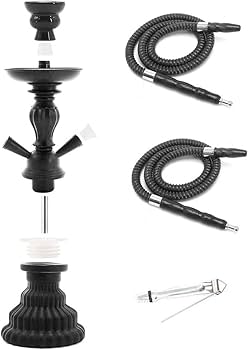 Amazon.co.jp: ブラック シーシャ セット 水タバコ 小さい シーシャ