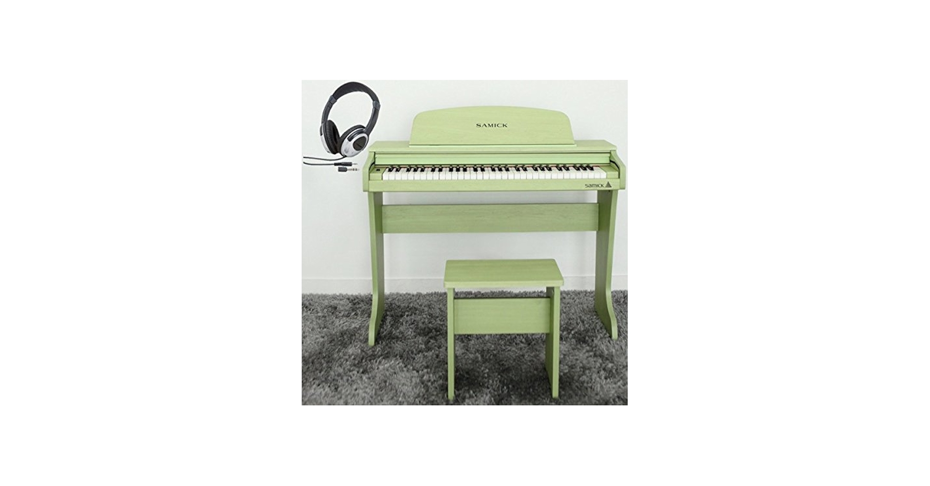 Amazon | 【ヘッドホン付】SAMICK/サミック 61KID-O2/グリーン ミニ