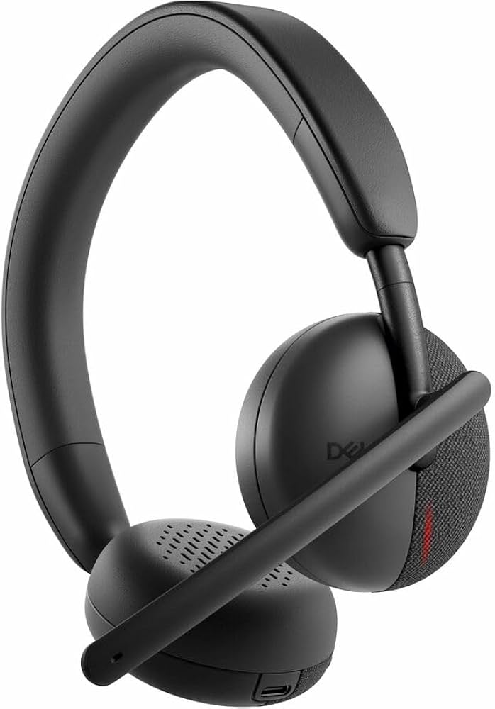 Dell WL3024 Wireless Headset - Leatherette Headband, Built-in AI