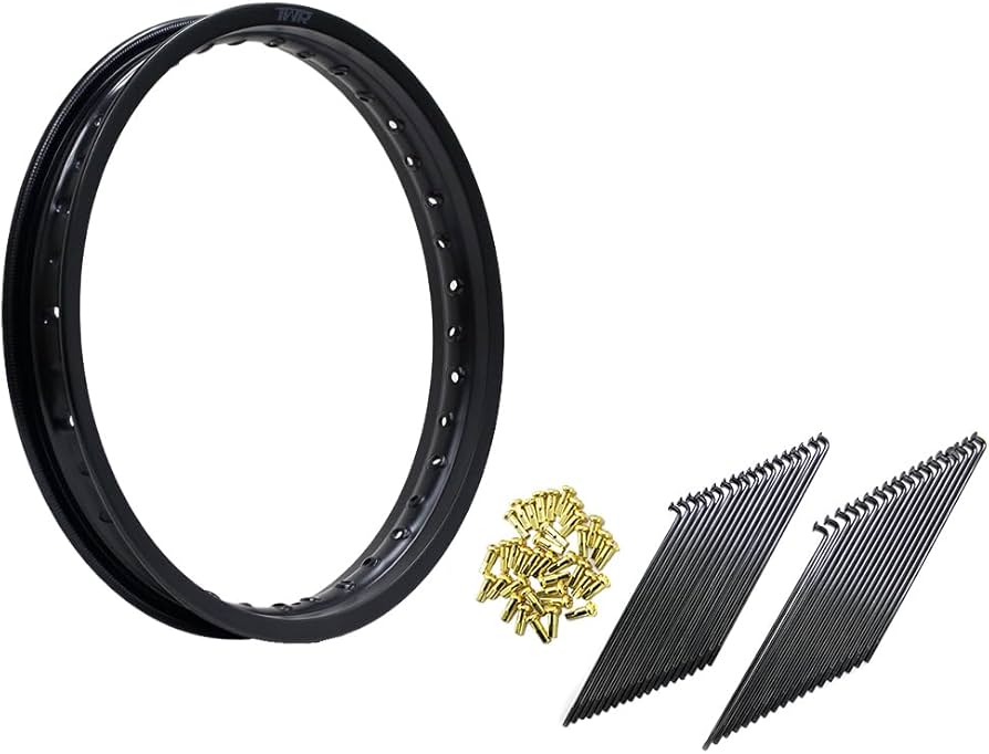 Amazon | TWR製 アルミリム 1.85-17 36穴 マットブラック&リムスポーク