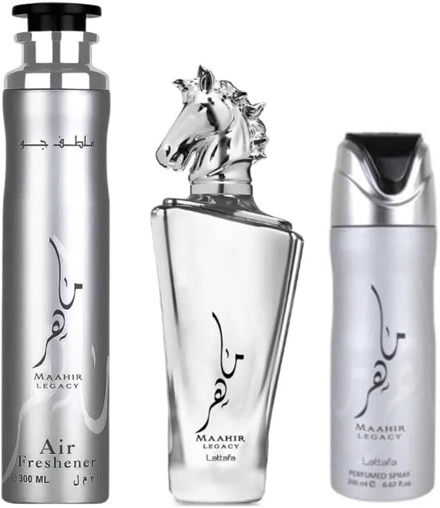 Amazon.com : Lattafa Maahir Legacy for Men 3 Piece Gift Set (3.4