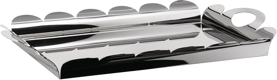 Amazon｜ALESSI (アレッシィ) 長方形トレイ ハンドル付き｜トレイ・盆