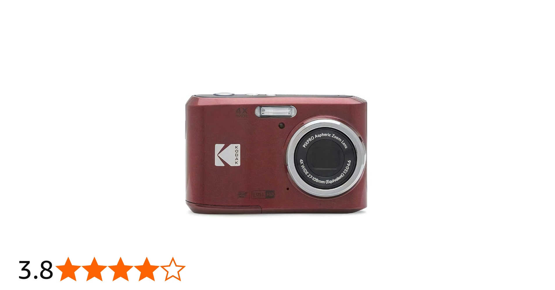 Amazon | Kodak コダック デジタルカメラ FZ45 単三電池式 (レッド