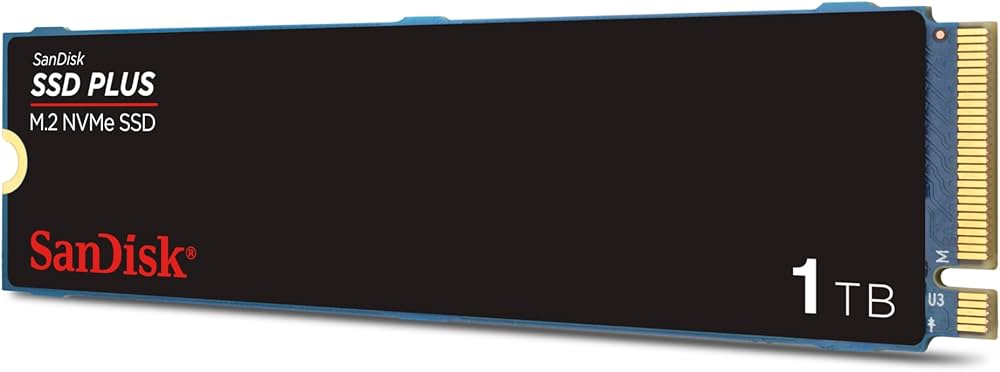 Amazon | SanDisk SSD Plus 1TB M.2 2280 PCIe Gen3 NVMe SSD 最大