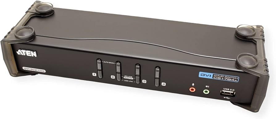 Amazon.co.jp: ATEN 4ポートデュアルリンクDVI対応 KVMPスイッチ