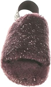 Amazon | UGG レディース Fluff Yeah メタリックスパークル スリッパ