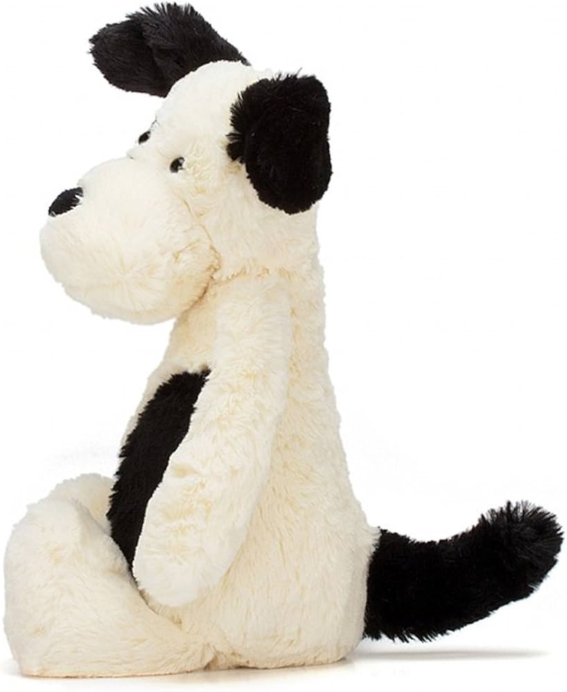 Amazon.com: Jellycat Bashful Black and Cream Puppy Stuffed Animal