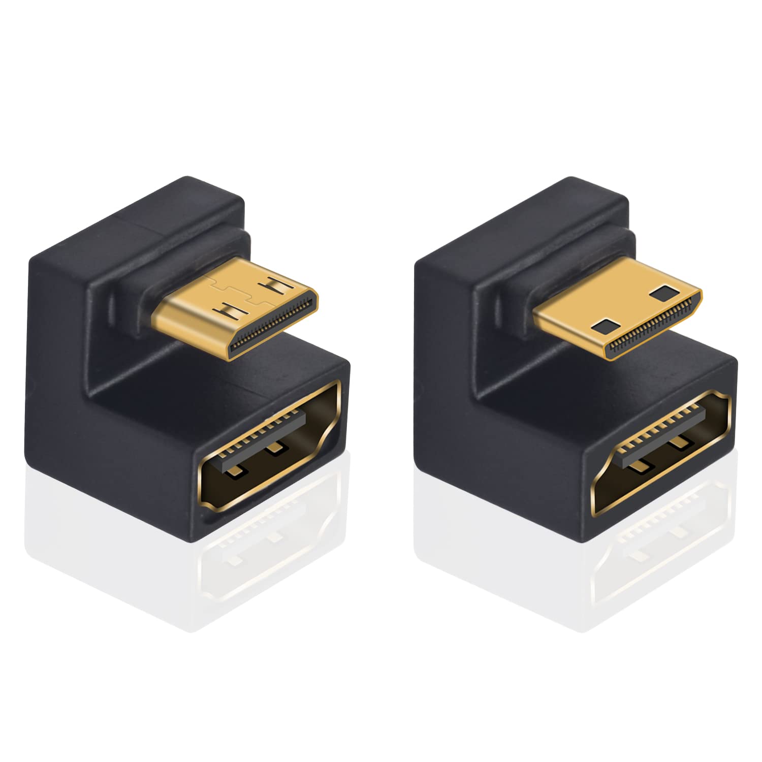 Amazon | Poyiccot 8K Mini HDMI to HDMI 変換アダプタ、180度角度付き