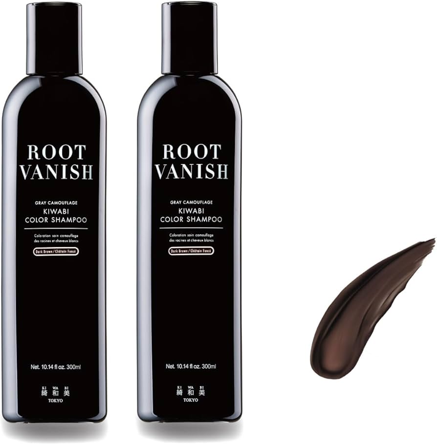 Amazon | 綺和美 KIWABI 白髪染めシャンプー ダークブラウン 2本セット