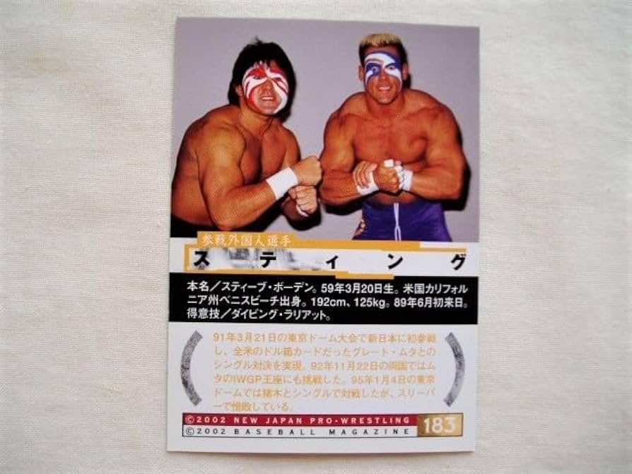 Amazon.co.jp: スティング◇BBM2002新日本プロレス30周年記念カード 超
