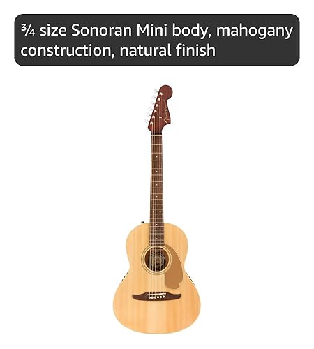 Amazon.com: Fender Sonoran Mini Acoustic Guitar, with 2-Year