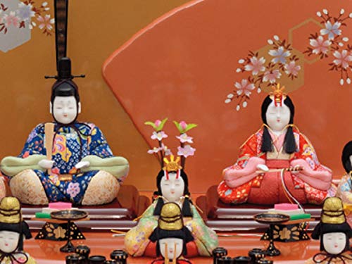 Amazon | 雛人形 木目込 10人飾り 十人飾り 一秀 かわいい コンパクト