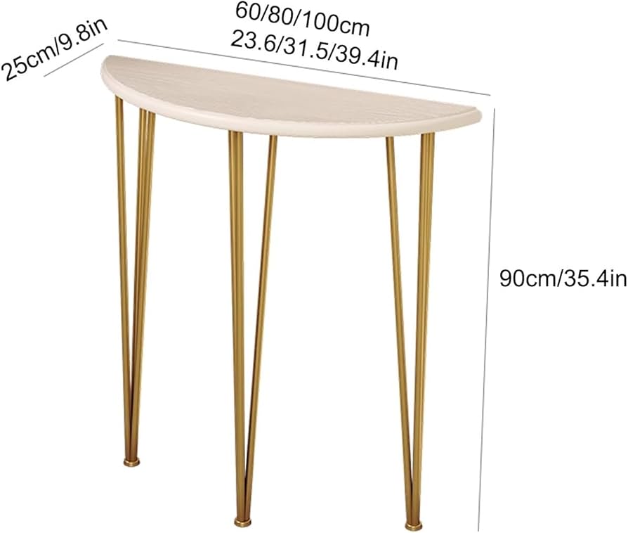 Amazon｜玄関テーブル 半円コンソールテーブル 木製ソファテーブル