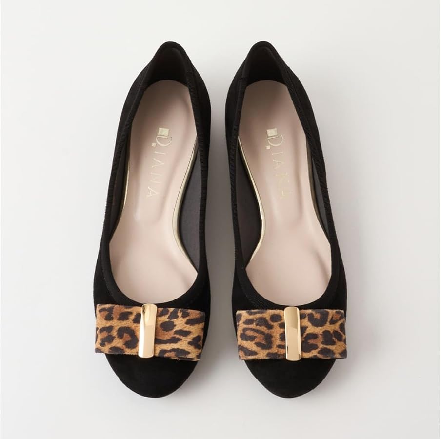 Amazon | [ダイアナ] ローヒール・フラットシューズ 日本製 黒