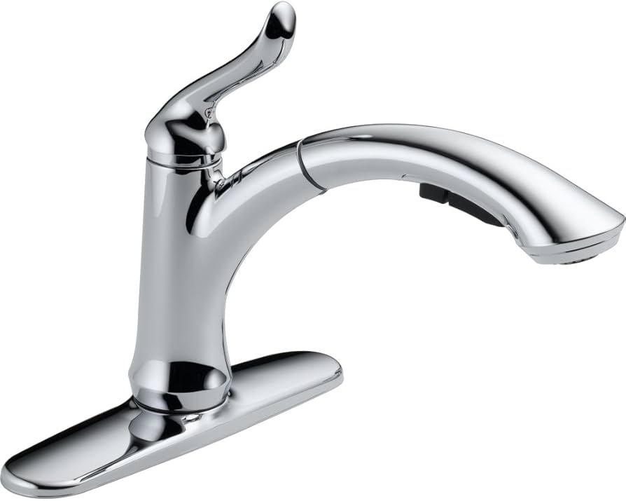 Delta Linden Chrome Kitchen Faucet with Pull-Out Sprayer