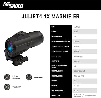Amazon.co.jp: [SIG SAUER][国内正規品]JULIET4 MAGNIFIER, 4X24MM