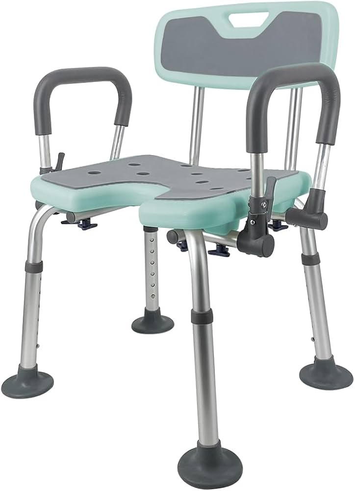 Amazon.co.jp: RAKU シャワーチェア 介護用お風呂椅子 肘掛け 6段高さ