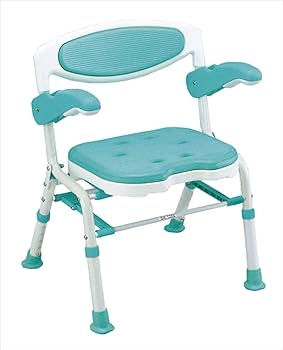 Amazon | 島製作所 折りたたみシャワーチェアー 楽湯DX ライトグリーン