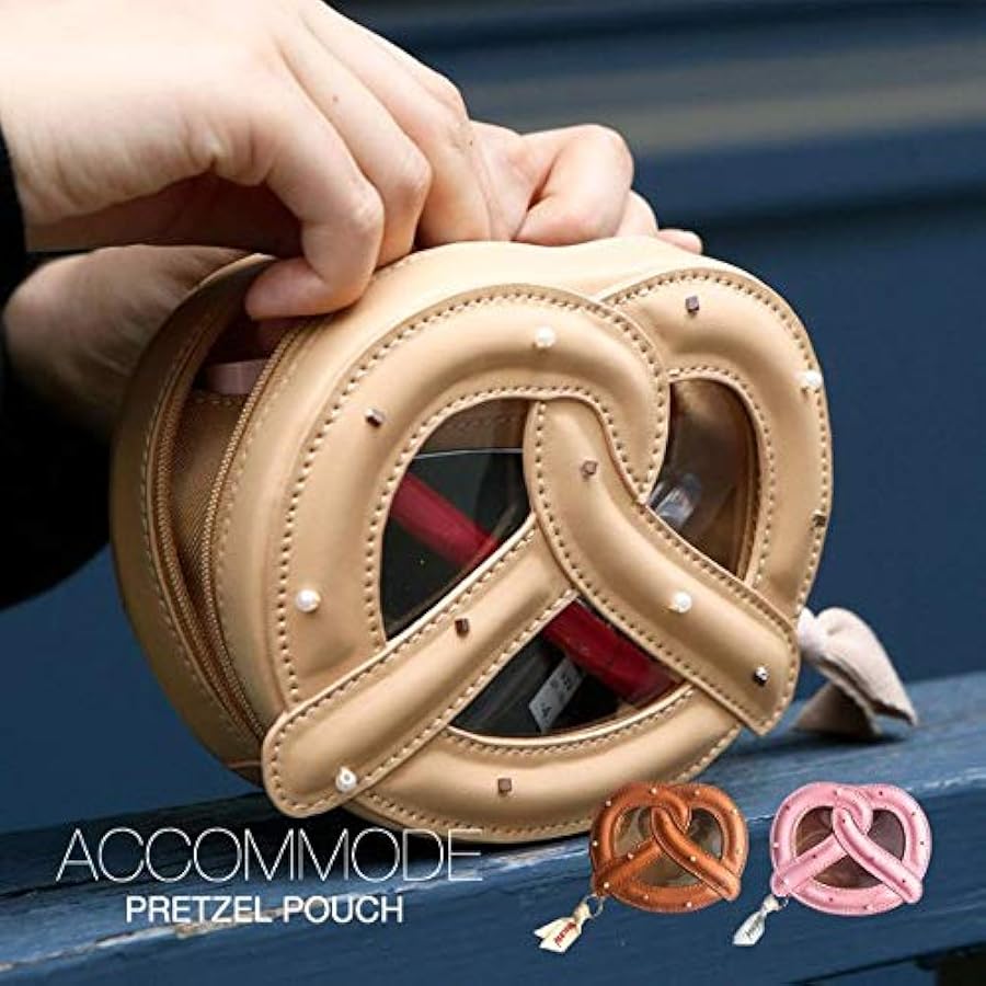 Amazon | [アコモデ] プレッツェルポーチ ベージュ | ポーチ