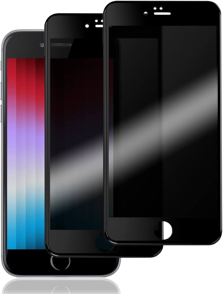 Amazon | 【覗き見防止】 iPhoneSE2 用 iPhoneSE3 用 ガラスフィルム