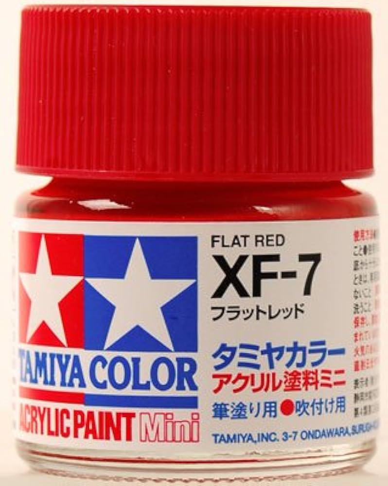 Amazon | タミヤカラー アクリルミニ XF-7 フラットレッド つや消し