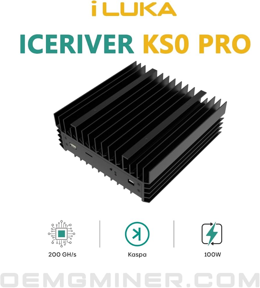 Amazon.com: Nuevo IceRiver KS0 Pro 200Gh 100w Kas Miner Kaspa