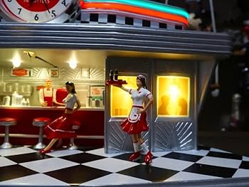 Amazon | 爆レアコカコーラ アメリカンダイナー ジオラマクロック 50s