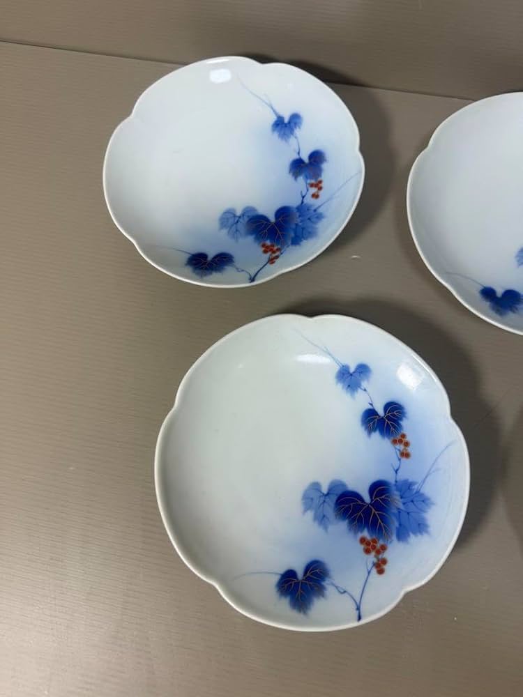 Amazon.co.jp: 2206 有田焼 芳祥堂特製 葡萄瑠璃 皿 5客 : ホーム