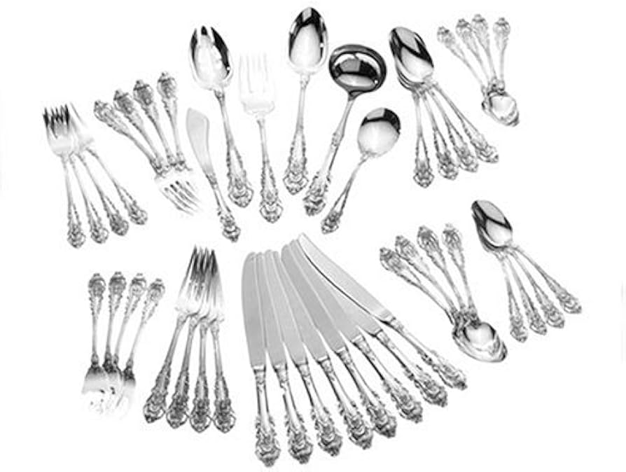 Amazon.com | Wallace Sir Christopher 46-Piece Sterling Flatware