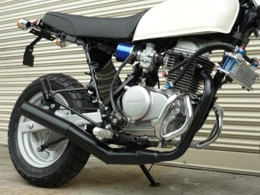 Amazon | PRETTY RACING製 エイプ100 APE ショート管 黒 マフラー