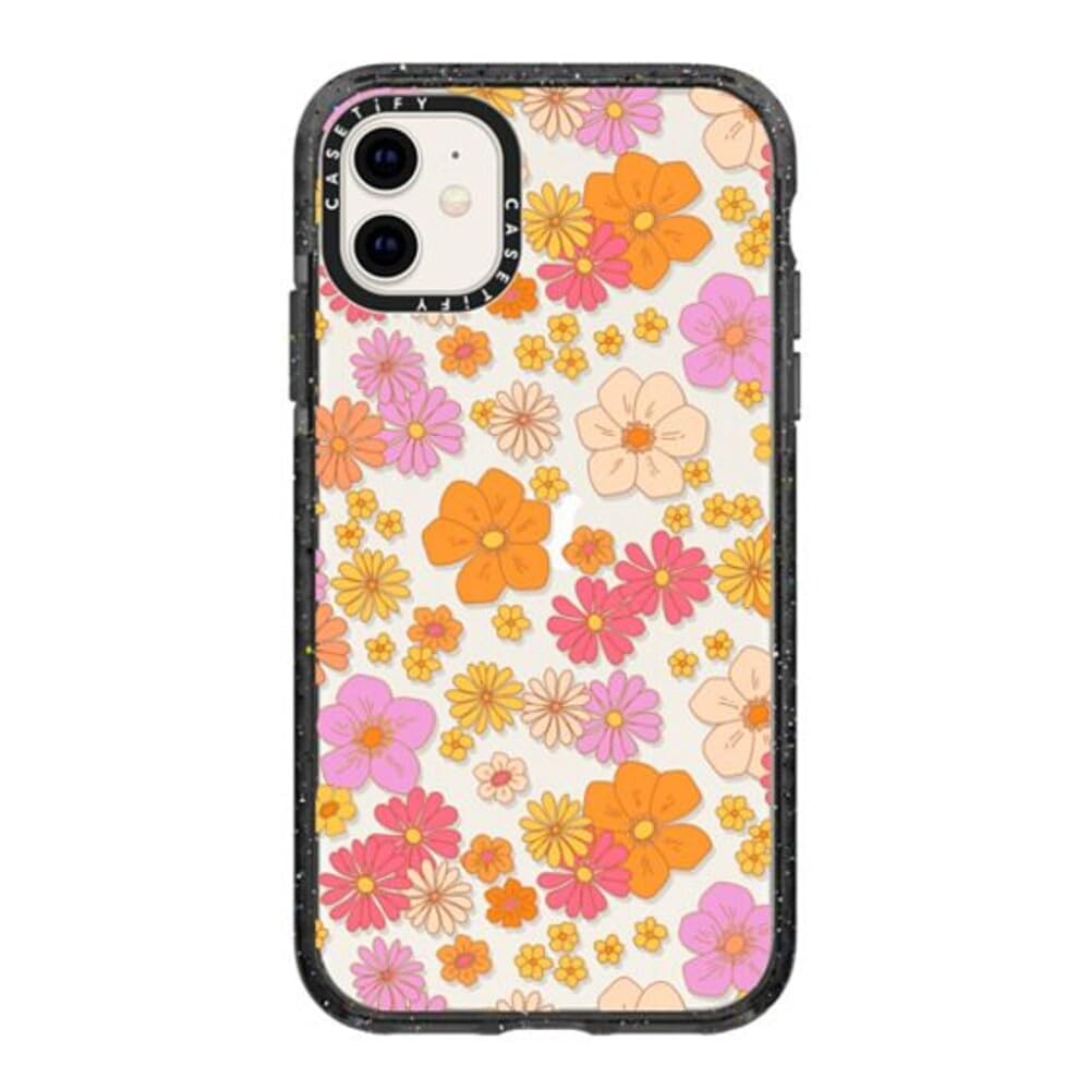 iPhoneアクセサリー casetify Crochet Flowers - Orange Amazon.com