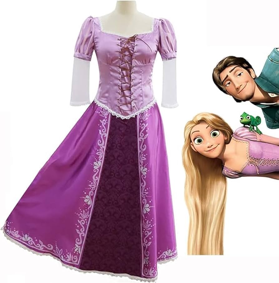 Amazon.co.jp: ラプンツェルドレス 大人 パープル 紫 ラプンツェル