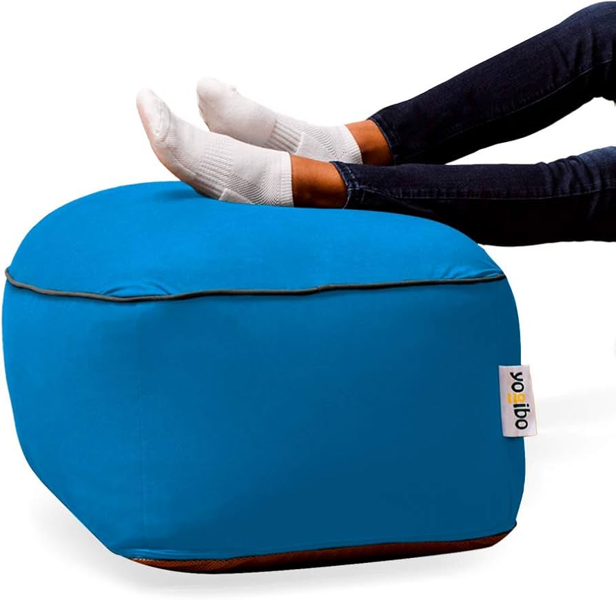 ヨギボー オットマン アクアブルー ☆新品変えカバー ネイビーブルー