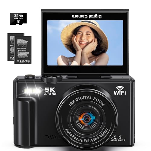 Amazon | デジカメ 5K 7500万画素 Wi-Fi機能 デジタル 18倍