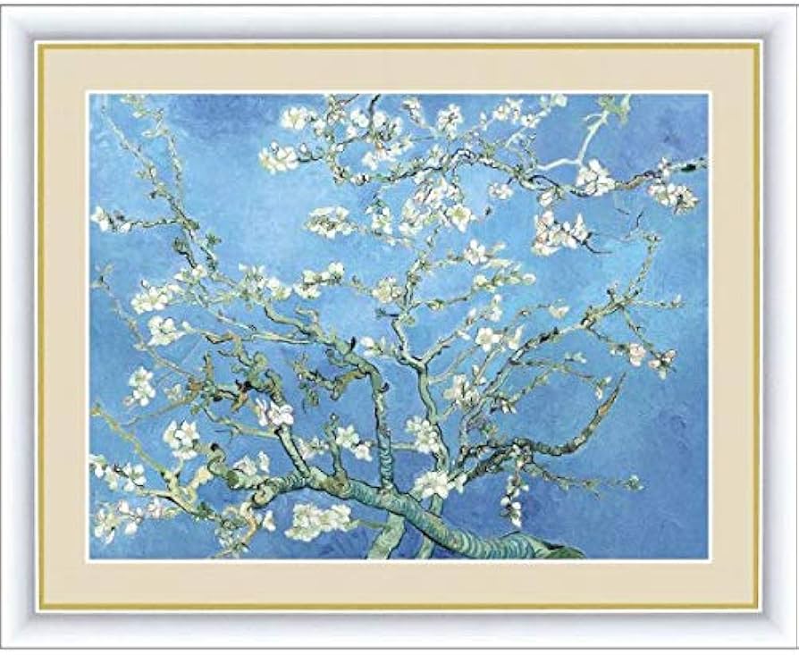 Amazon.co.jp: ゴッホ『花咲くアーモンドの木の枝』高精彩工芸画+手彩