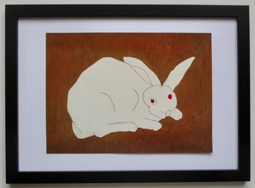 Amazon.co.jp: 熊谷守一 「うさぎ」 画集画 A4額入り : おもちゃ