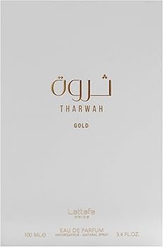 Amazon.com : Lattafa Perfumes Tharwah Gold for Unisex Eau de