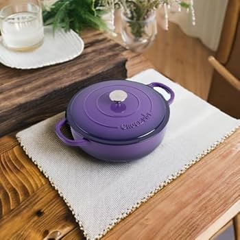 Amazon.com: Crock-Pot Artisan Enameled Cast Iron Braiser W/Lid, 5