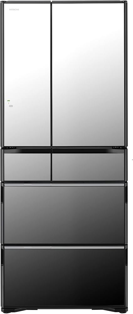 Amazon | 日立 冷蔵庫 幅75cm 615L クリスタルミラー R-WXC62S X 6ドア