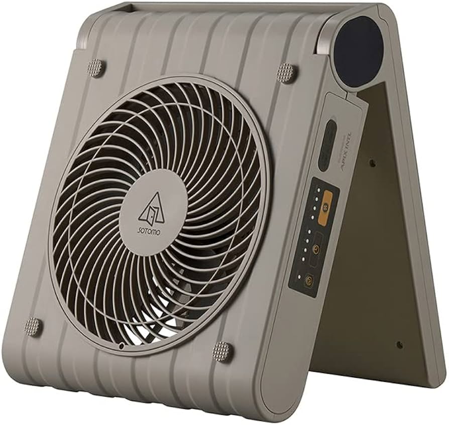 Amazon | APF-560 ソーラーパワーファン SOTOMO グレイッシュ | SOTOMO