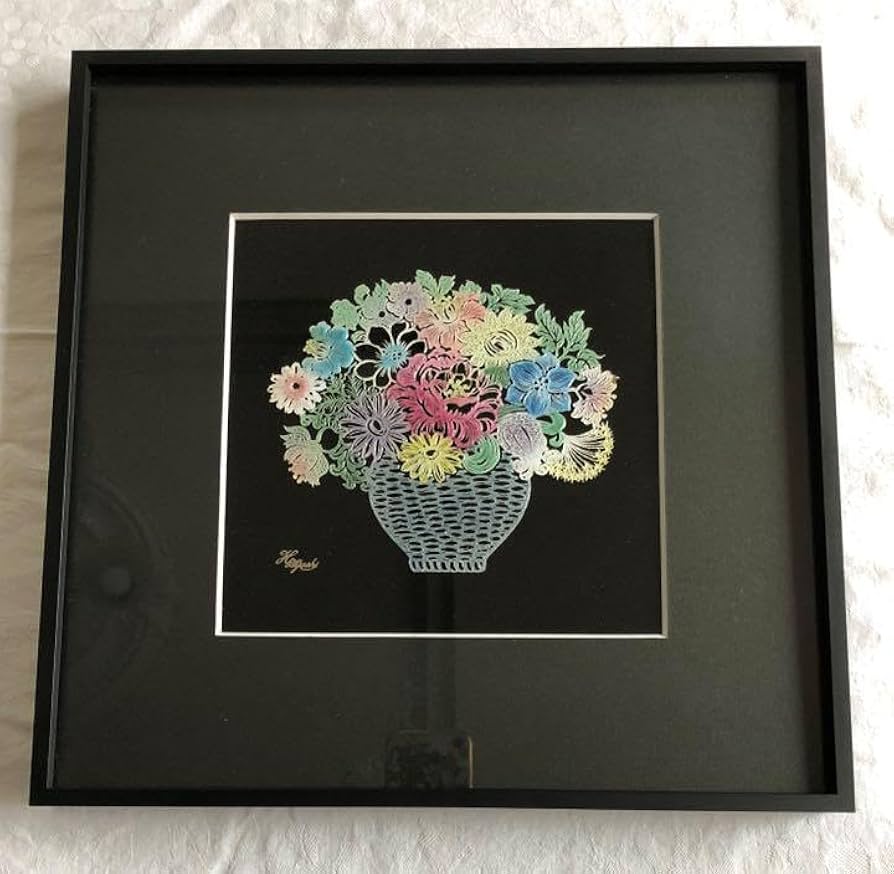 Amazon.co.jp: 七宝の栞 七宝焼 額縁 額装 花 花瓶 マルチカラー