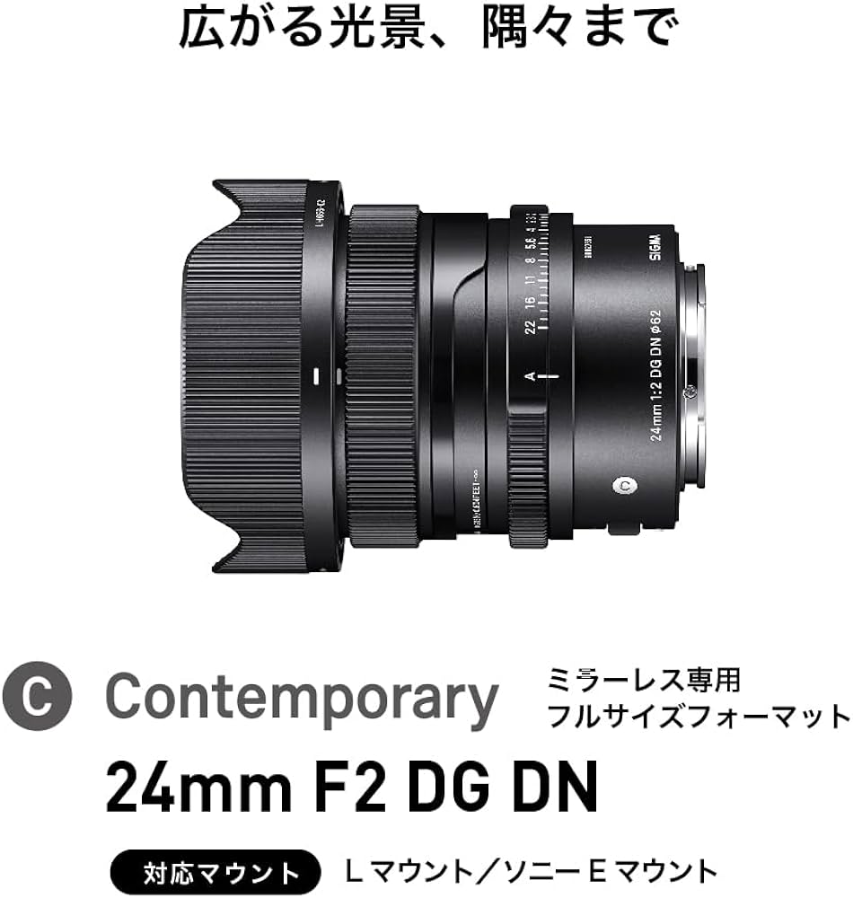 Amazon.co.jp: シグマ(Sigma) レンズ 24mm F2 DG DN Sony ソニー E