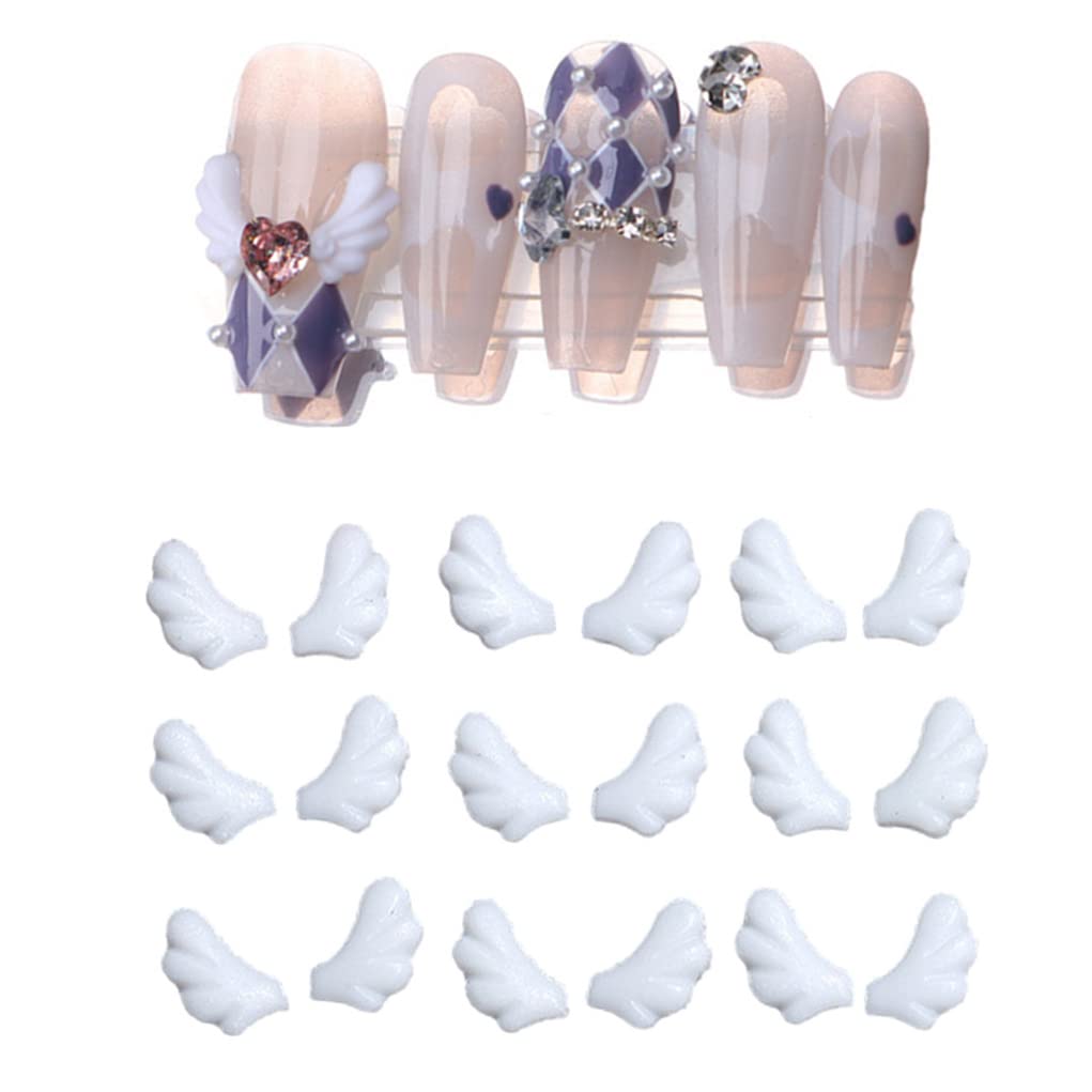Amazon.co.jp: ネイルパーツ 天使の羽 50ペア ネイルデコパーツ 立体